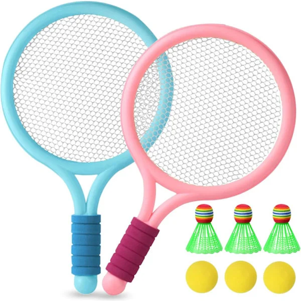 Barn Tennisracket Set, Barn Badminton Set, Lätt Badminton Kit, Barn Tennisracketar, För Barn Inomhus Utomhus Sport