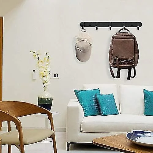 Coat Rack Black Matte Coat Rack Coat Rack Wall Hanger Coat Rack 5 Coat Hangers