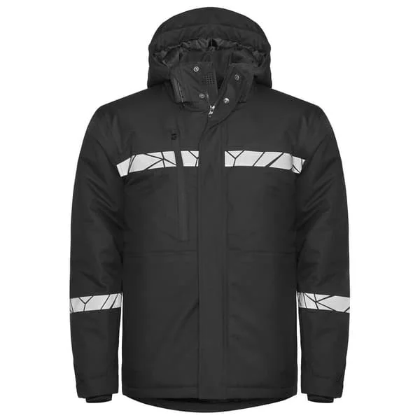 Projob Miesten Progression Huomiovärinen Pehmustettu Softshell-takki M Sininen Musta