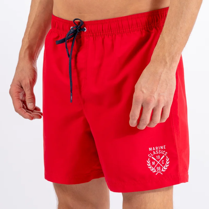 Badbyxor Marine Classics Crew Swim Trunks Red, herr, X-Large