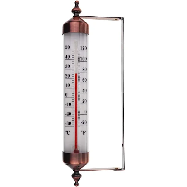 Utomhustermometer med mätare, bronsfärg - Stilren utomhustermometer【HY】
