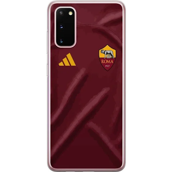 Kompatibelt Mobilskal till Samsung Galaxy S20 Vinröd fotbollsdesign med klassisk sportkänsla och elegant tröjmotiv för fans