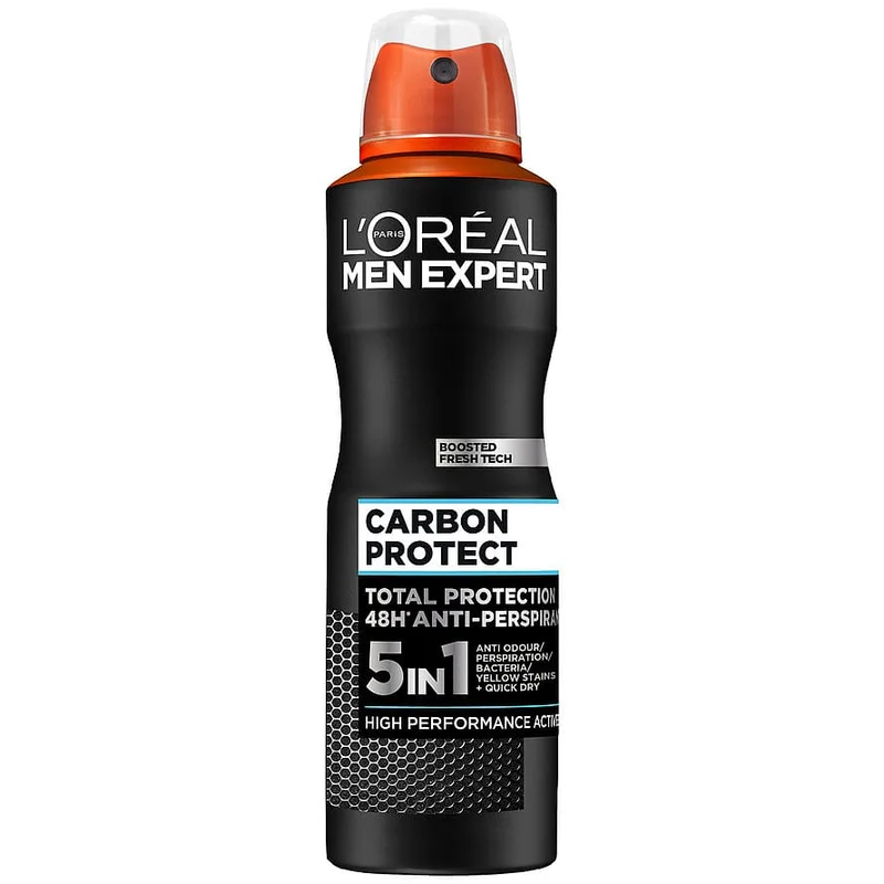 L'Oréal Paris Men Expert Carbon Protect Total Protection 48H Anti-Perspirant Deodorant Spray 150 ml, Parfumer & Dufte, Parfumer Til Ham, Body Mist