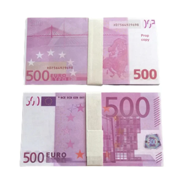 60 arkkia taikatemppurekvisiittaa simuloitu eurovaluutta leikkirahat kuvausrekvisiitta baari yökerho (500 euroa)