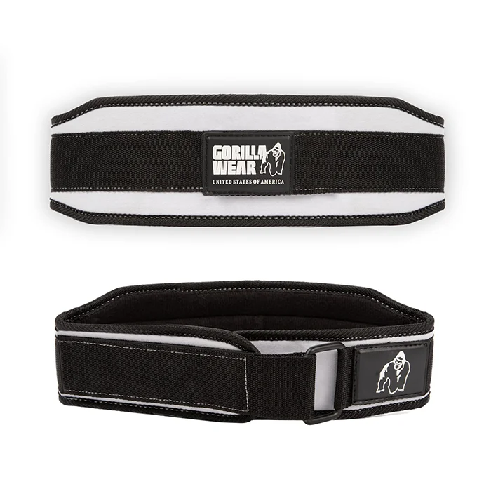Træningsbælter Gorilla Wear Gear 4 Inch Træningsbælte Dame Sort/Hvid - Bodyman.dk