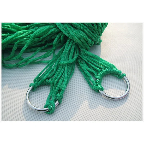Hängmatta Hållbar Nylon Mesh Nät Rep Utomhus Resor Camping Trädgård Hängande Gunga Sovande Säng Bärbar, Grön