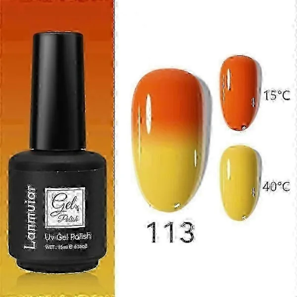 【YD】Termokromisk Gel Neglelak Sommer Temperatur Skinnende Farveskiftende Serie Semi Permanent Soak Off UV Neglelak Lim