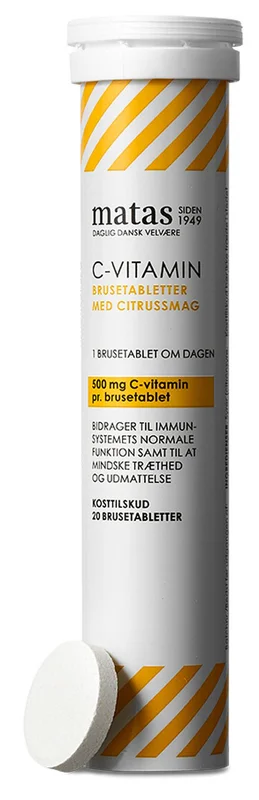 3 for 2 - Matas Striber C-vitamin 500 mg 20 brusetabl., Helse & Madvarer, Vitaminer, C-vitamin