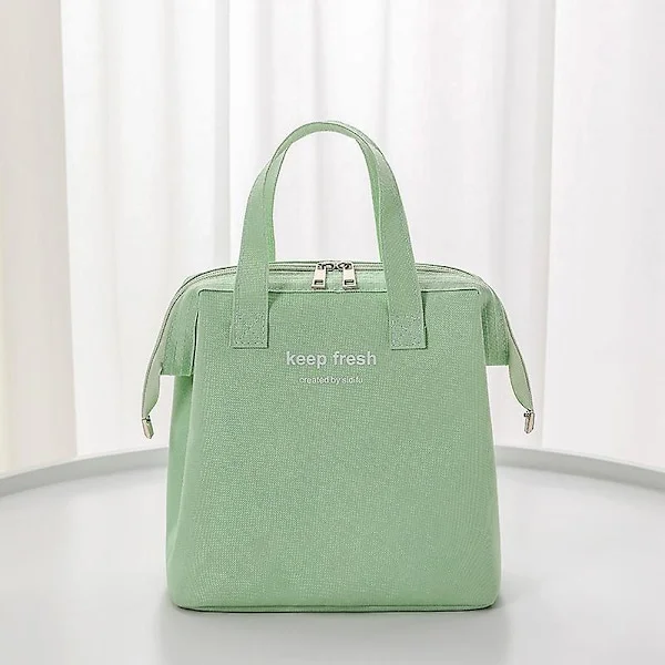 Lunch Bag Isolerad Lunch Bag Stor Vattentät Lunch Tote Bag(Grön)