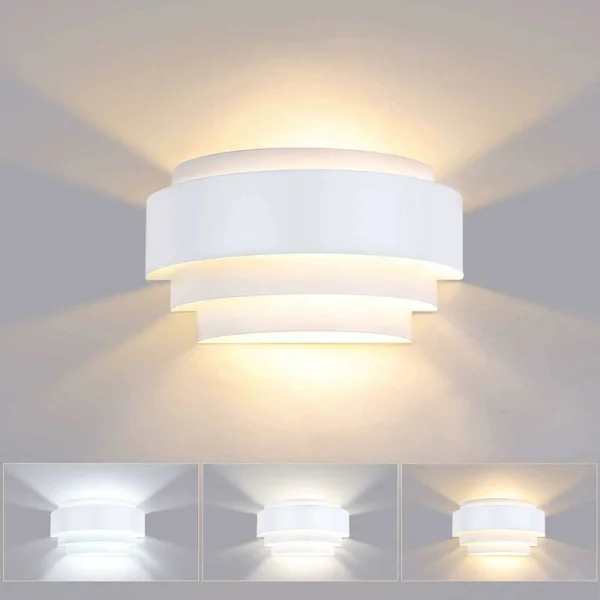 Lightess 12W Inomhus Vägglampa LED 3 Färgtemperaturer Modern Metall Väggbelysning För Sovrum Trappa Butik Vardagsrum Kontor Veranda Varm / Kall