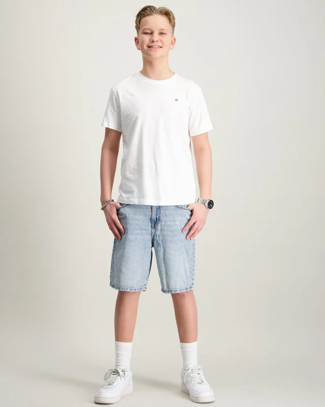 Abercrombie AFB LONG DENIM SHORT Hvit Shorts Gutt - Kids Brand Store