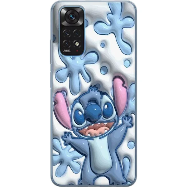 Kompatibelt Mobilskal till Xiaomi Redmi Note 11 Lekfull blå figur med färgstänk och en lekfull känsla för barnrum