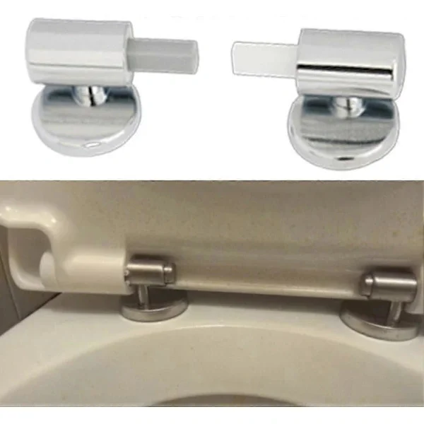 2-pack Traditionell & Modern Toalettsits Fästkit med Snabbkoppling Mjukstängande Gångjärn, Toppmonterade Gångjärn, Toalett Ersättningskit[CO]