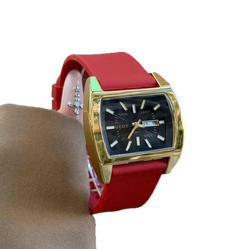 AliExpress - Montre à quartz avec bracelet en silicone, grand cadran, style décontracté, montre d'étudiant, fournisseur de gros, montre carrée, montre