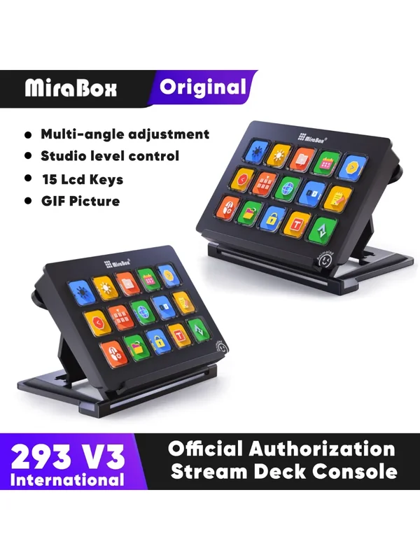 AliExpress - Mirabox 293S V3 Stream Deck, clavier macro, contrôleur créatif, dock Streamdeck, clavier macro, console de bureau visuelle, Stream Desk