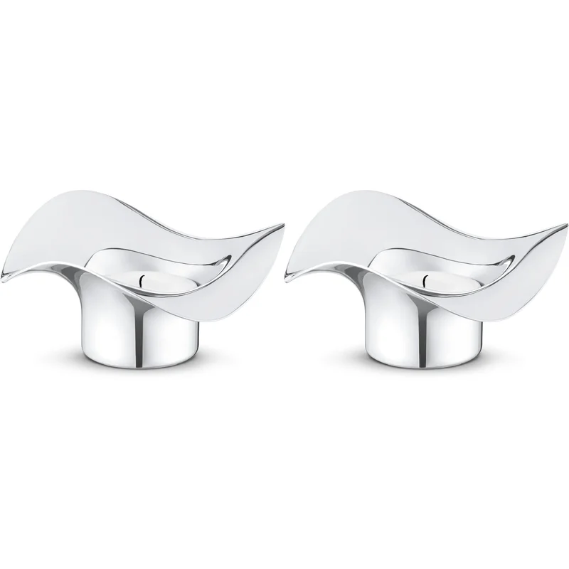 Georg jensen Cobra Fyrfadsstage, 2 stk. - Stål | KitchenOne
