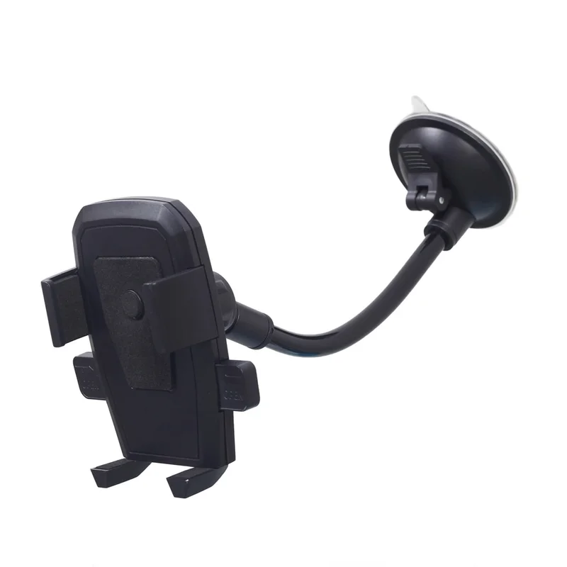 Mobilholder til bil med sugekopp / fleksibel telefonholder med bøybar arm / holder for smarttelefon opptil 6 tommer