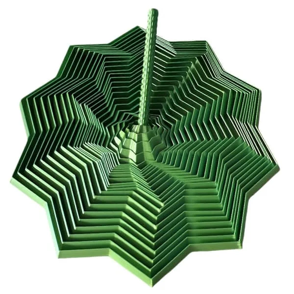3D-printet udvidelig sensorisk Fidget Star, fraktal sekskant Fidget-legetøj med håndtag, honeycomb-hvirvelspiraldesign, stressaflastende legetøj til 