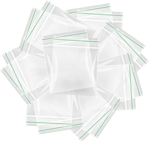Gripseal-påsar (40 x 40 mm, 100-pack) Slitstark Zip Lock | Mångsidiga små genomskinliga påsar för matförvaring, smycken och mer
