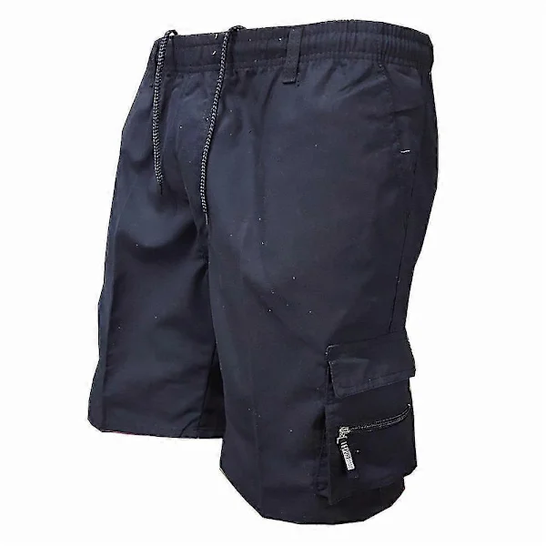 Herre Almindelige Cargo Shorts med Snøre Sommerferie Strand Casual Multi-lommer Elastisk Talje Shorts