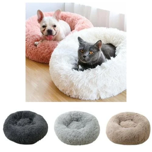 Soft dog bed / cat bed, dog bed / cat bed - dog bed / cat bed 60cm - Light Brown