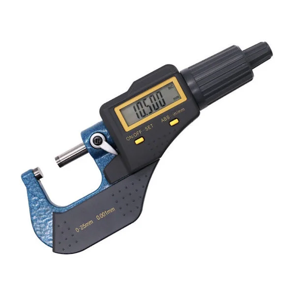 0-25mm/0-1" Digitalt Mikrometer-0.001mm/0.00005'' Bærbart LCD Elektronisk Mikrometer Inkrementell Måling og Tomme & Metrisk Modus