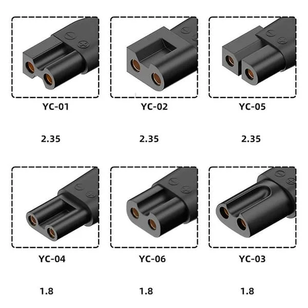 6 stk. Type-c opladeradapter barbering strømadapter til elektrisk hårtrimmer skægtrimmere, shavere, skønhedsinstrumenter db