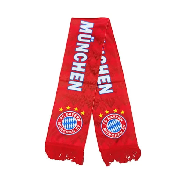 Mub Football Club Scarf - Cotton Wool Supporter Scarf, Soft Knitted Winter Football Scarf, Bayern Supporter Gift, Soft Knitted Supporter Scarf