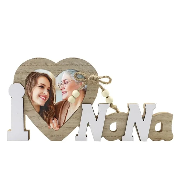 Jeg elsker Nana Bilderammer Dekorasjoner Tre Bestemor Hjerteholder Personlige Bilderammer Morsdagsgaver Bestemor Bursdagsgave