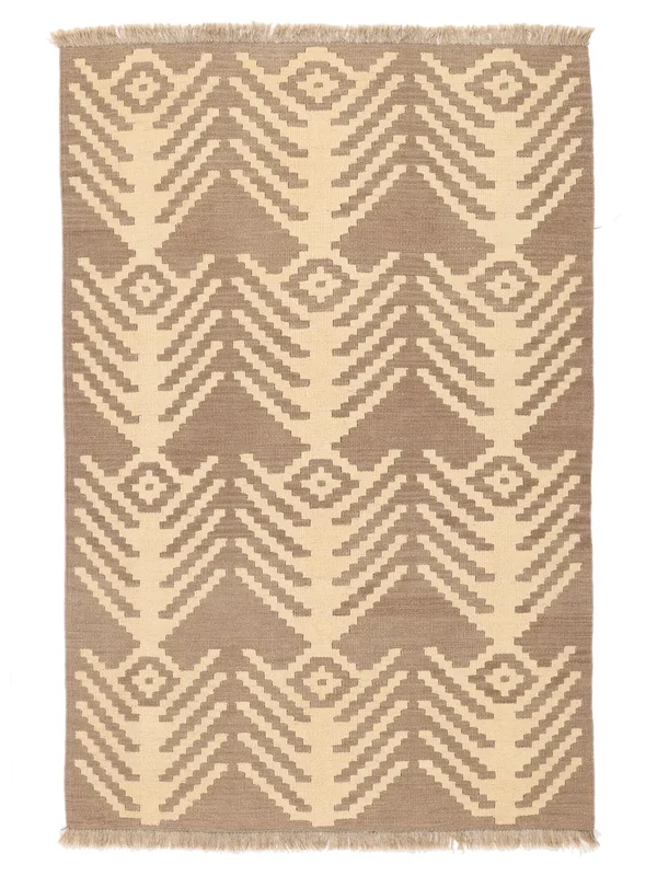Itämainen Vaalea Nomad Kelim Matot Matto 104X152 Ruskea/Beige (Villa, )