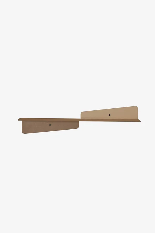 Hanah Home - Dekorativ vegghylle i metall Vona - Beige - Vegghyller - Fra Homeroom