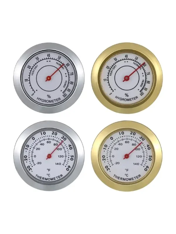 AliExpress - 2024 Neues Zigarren-Hygrometer, 43 mm, Mini-Zigarren-Humidor-Hygrometer – rundes analoges Hygrometer für Humidore, Gitarre,