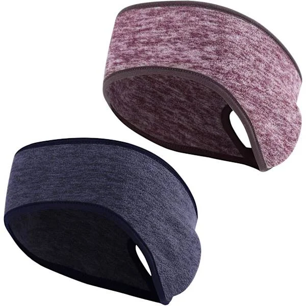 2 st fleece sport pannband dam herr hårband vinter sport