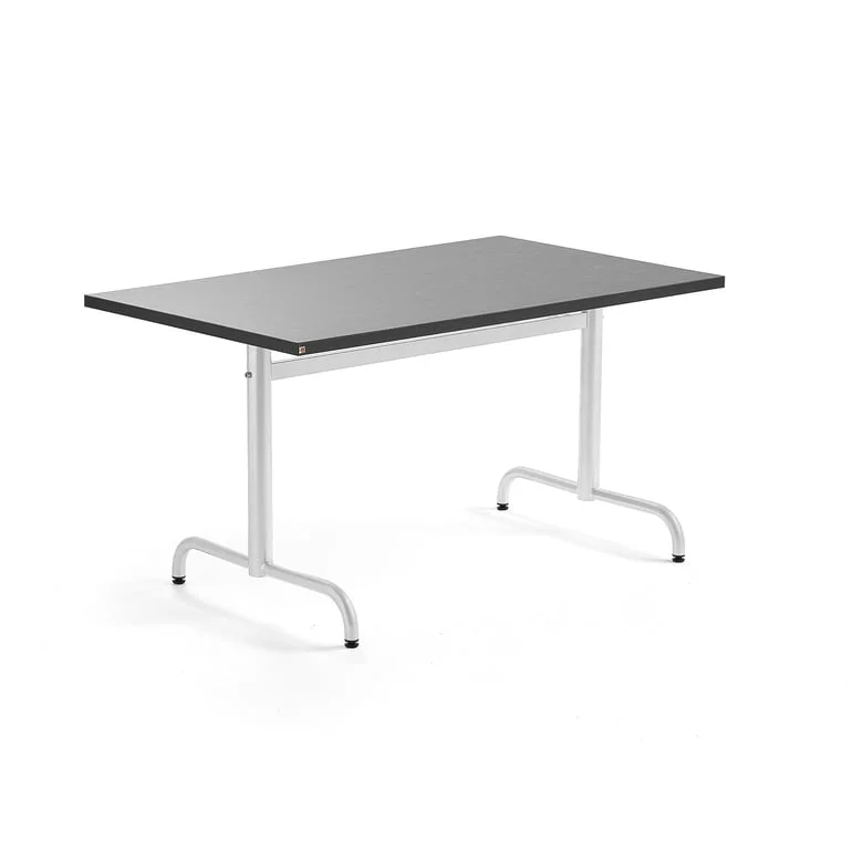 Table PLURAL, 1200x800x720 mm, linoleum top, dark grey, white