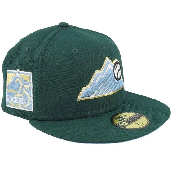 New Era - MLB - Green - fitted - Cap - Colorado Rockies 59FIFTY Pool & Turf Dark Green Fitted - Hatstore