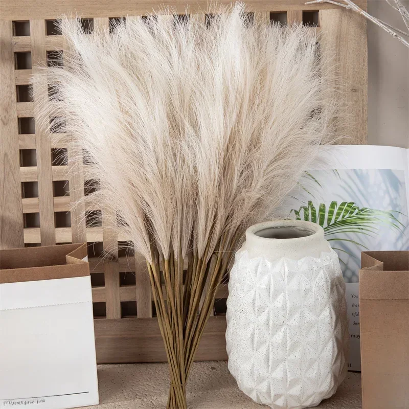 AliExpress - 10 pièces fleur artificielle Pampas herbe fausse plante roseau décoration de mariage fleurs bleu Pampas Bouquet Boho décor accessoires 