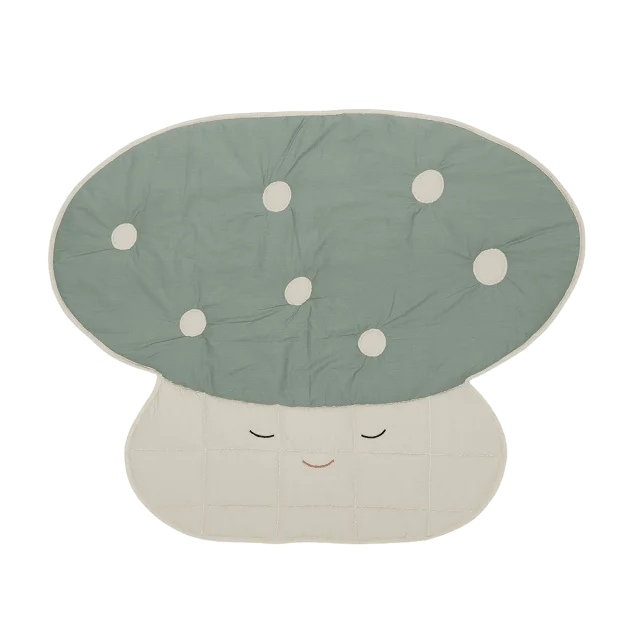 OYOY Mini Mushroom Quilted Blanket Mattor Vit