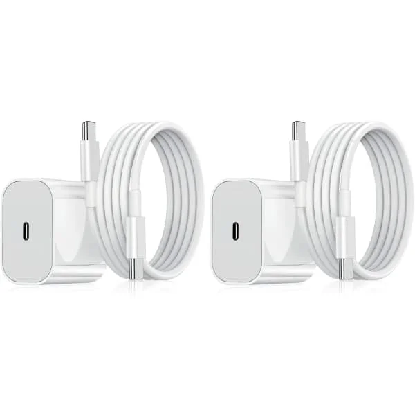 Lader til iPhone - Kabel - 20W USB-C - Hurtiglader Hvit 1. kabel 1: 1. kabel