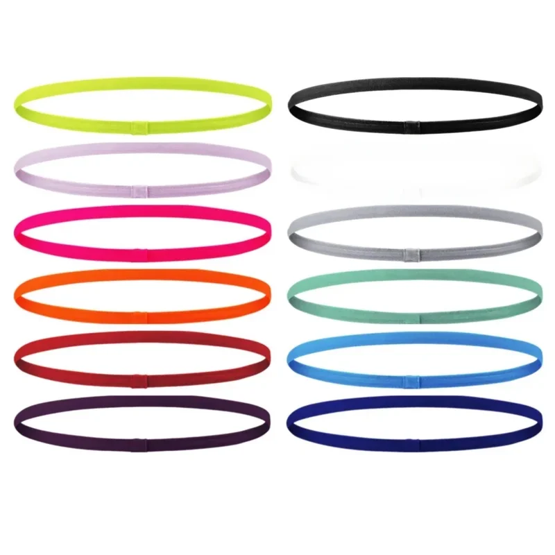 AliExpress - 4PCS Unisex Sport Dunne Hoofdband Antislip Elastisch Dames Heren Yoga Haarbanden Zweetband Voetbal Hardlopen Fietsen Sport Haarband