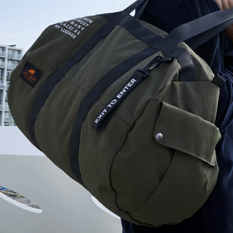Lealand Green Foldable Duffel Bag for Men - Duffle bags