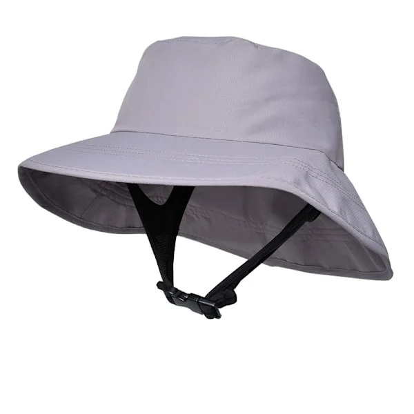 Ny Sports Solbeskyttelse Surf Hat med Stropper Åndbar Multifunktionel Hat Unisex, Grå