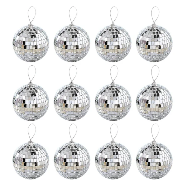 6/12 kpl Mini Discopallo Juhlakoristeet Hopea Mini Muovikoristeet Pienet Discopallot Hopea
