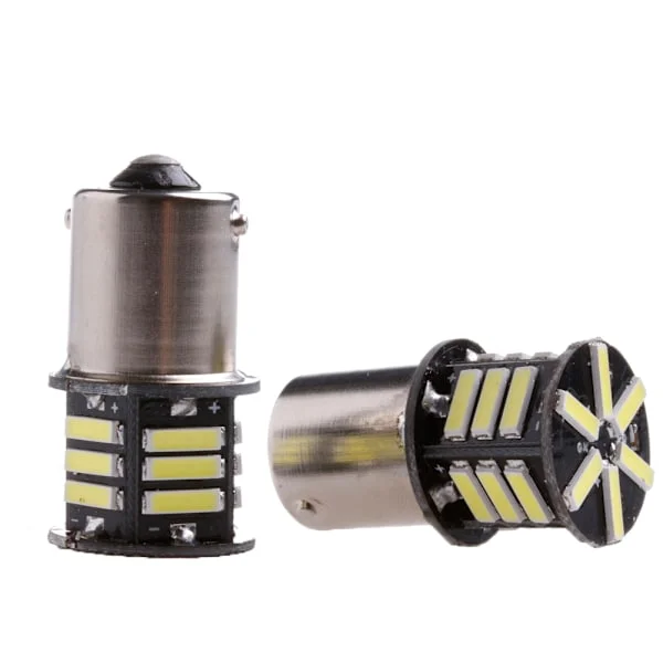 2 st LED-lampa för bil bakljus bromslampa BA15S 1156 7506 P21W LED-lampa Bilglödlampor