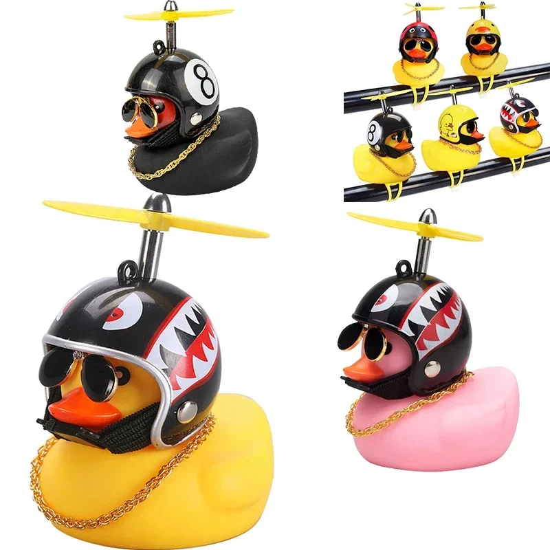 AliExpress - Auto-eend met helm Gebroken windhanger Kleine gele eend Racefiets Motorhelm Rijden Fietsaccessoires zonder verlichting
