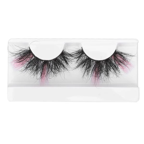 0.98in Färgade lösögonfransar Wispy Fluffy Rosa Toppar Dramatiska Färgade Lösögonfransar 57A‐92C