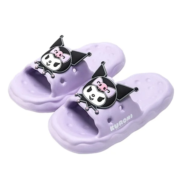 Kuromi Hjemmesko, Søde Tegneserie Kuromi Kawaii Hjemmesko Skridsikre Badesko Hjemmesko