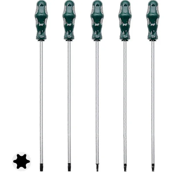 Extra Lång Torx Skruvmejselset, 5st 30cm Magnetiska Torx Skruvmejslar, T15 - T30 (t15,t20,t25,t27,t30) Magnetisk Torx Mejsel Phillips Skruvmejselset