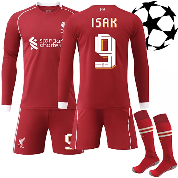Liverpool Tredje Fodboldtrøje 25-26 Børn & Voksne Nr.9 Isak Fodboldtrøje Uniform Træningssæt M Third-FY-
