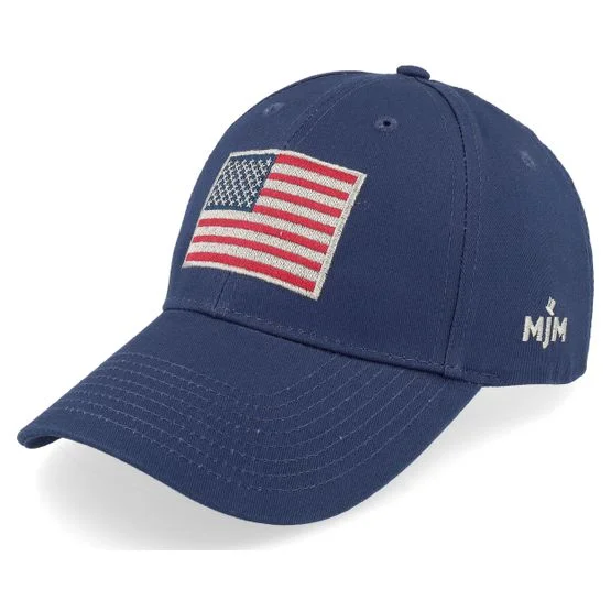 MJM Hats - Blå adjustable Caps - US Cotton Navy Adjustable @ Hatstore