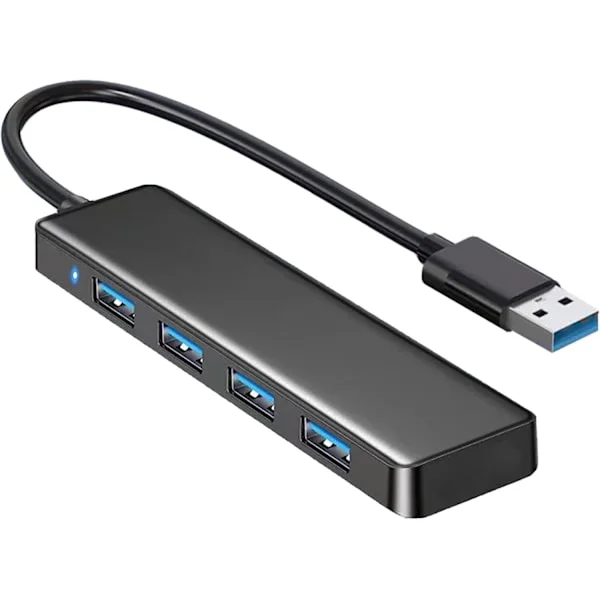 USB 3.0 Hub, 4-ports USB Hub USB-delare USB-förlängare för Laptop, Xbox, Flash-enhet, Hårddisk, Konsol, Skrivare, Kamera, Tangentbord, Mus
